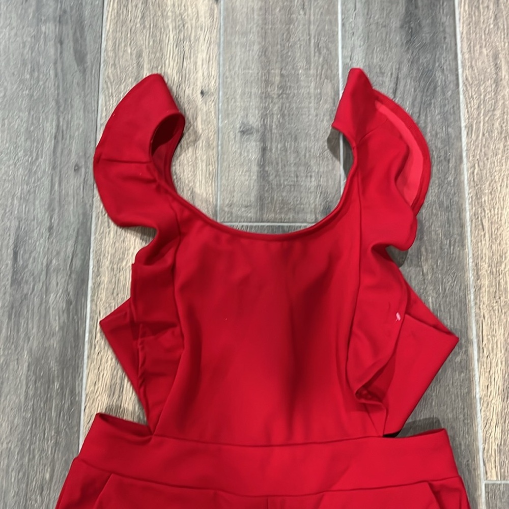 NEW Petal & Pup Mills Crop Jumpsuit Red Size Large - Picture 6 of 9
